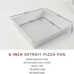 6~10 inch Detroit Style Pizza Pan Deep Dish Pizza Pan, Pizza Pan, Square Baking Pan, Bakeware Kitchenware, Aluminum - Image 8
