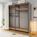 Modern Wardrobes Organizer Closet Storage Bedroom Coat Rack Floor Corner Household Metal Hanger Hat Rack Shelf Home Furniture - Image 33
