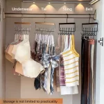 Hanger For Closet Organizer Wardrobe Organizer Clothes Hat And Bag Hook Metal Wall Mounted Coat Rack With 8 Storage Hooks - Image 4