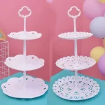 Plastic Cake Stand Home Party Dessert Table Display Rack Dessert Cake Tray Cold Meal Tea Break Table Afternoon Tea Center Rack - Image 4