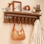 Piano Key Wall Mounted Clothes Hanger Wooden Wall Coat Rack Multifunctional Clothing Racks Home Entrance Dress Storage Hangers - Image 9
