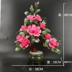 Creative Jade Simulation Peony Flower Ornaments Fake Flower Bonsai Living Room Decoration Table Decor Crafts Home Accessories - Image 8
