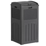 Flamaker 30 Gallon Trash Can, Resin Outdoor Garbage Can with Lid, Waterproof Hideaway Patio Waste Bins for Outside Use (Black) - Image 8