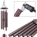 45 Inch Outdoor Wind Chime Red Aluminum Tube Garden Bell With Iron Top Cap Musical Yard Patio Decoration Gift For Mom - Image 6