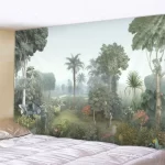 Tropical rainforest tapestry European style jungle wall hanging living room tapestry home wall decoration bed sheets picnic mats