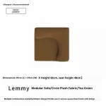 Vacuum-Compressed Modular Sofa, Wabi-Sabi Sherpa Fabric Sectional with High-Elastic Foam, Cream Mid-Century Style, Space Saving - Image 8