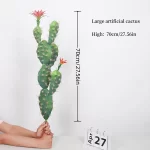 70CM Artificial Plants Cactus Flowering Succulents Fake Tropical Green Aloe Vera Indoor Home Living Room House Decor Accessori - Image 5