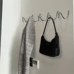MOMO Minimalist Hooks Entry Bauhaus Coat Rack Wall Hanging Wall Behind Door Entryway Clothes Hat Hooks Electroplated Metal Hooks - Image 3