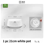 Meshpot Round Black White Succulent Planter Pots - Breathable Aerated Root Control Flower Pots for Cactus Plants Bonsai Planter - Image 9