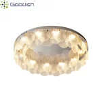 Modern Simplicity Luxury Stainless Steel Circle LED Home Ceiling Lights Art Painting Lamps for Living Room Decoration Chandelier - Image 6