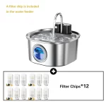 3.2L/108oz Wireless Charging Sensor Cat Water Feeder Stainless Steel Cat Dog Water Fountain Silent Water Level Window No Plug - Image 9