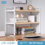 Shelf Desktop Storage  Bookshelf Student Desk Shelves Racks Office Computer Desk Tiered Cabinet Home Storage Holders Organizer - Image 21