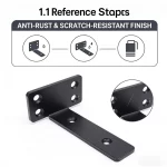 L-Shaped Shelf Brackets Wall Mount Heavy Duty Floating Shelves Bookshelf Partition Fixing Heavy Duty Bracket Hardware Support - Image 6