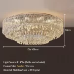 Crystal Rectangle Big Ceiling Lights LED Ceiling Chandelier Living Room Led Lamparas Para Techo Lighting for Lustre Home Decor - Image 13