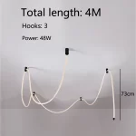 Italy Creative Weaving Hose Ceiling Lamp Bedroom Living Room Restaurant Coffee Shop Atmosphere Chandelier Home Decor Lighting - Image 11