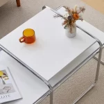 Stainless Steel Simplicity Coffee Table Modern Design Metal Unique Coffee Table Advanced Sense Nordic Mesa Centro Home Furniture - Image 3