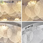 Modern Simplicity Luxury Stainless Steel Circle LED Home Ceiling Lights Art Painting Lamps for Living Room Decoration Chandelier - Image 4