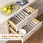 Spatula Trays Utensil Organizer for Kitchen Drawers Expandable Cooking Tray Adjustable Cutlery Tools and Gadgets Storage Divider - Image 3