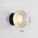 Nordic Led Acrylic Wall Sconce Light for Living Room Aisel Corridor Bedroom Lamp Bathroom Home Decoration Indoor Lighting Round - Image 8