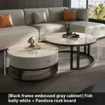 Round Unique Coffee Tables Waterproof Modern Simple Metal Coffee Tables Aesthetic Organizer Muebles De La Sala Home Decoration - Image 51