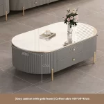 Modern Decorative Coffee Tables Luxury Decor Metal Minimalist Coffee Tables Unique Oval Stolik Kawowy Living Room Furniture - Image 10