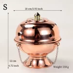 Hanging Incense Burner Red Copper Zen Engraved Stupa Aromatherapy Stove Meditation Smoke Furnace Orientale Altars Decorative - Image 6