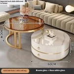 Modern Round Coffee Tables Metal Nordic Glam Minimalist Coffee Tables Simple Decor Mesa Auxiliar Salon Living Room Furniture - Image 18