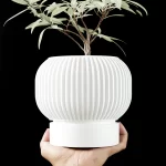 Modern Minimalist 3D Printed Plant Pot – Biodegradable Flower Planter for Home Decor, Eco-Friendly Sustainable Gift (Yuso) - Image 12