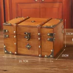 Practical Home Office Storage Box Storage Box Password Storage Box Retro Wooden Storage Box Versatile Functionality - Image 7