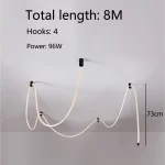 Italy Creative Weaving Hose Ceiling Lamp Bedroom Living Room Restaurant Coffee Shop Atmosphere Chandelier Home Decor Lighting - Image 10