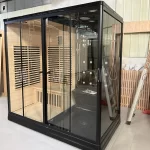 Customization.Dry Steam Indoor Steam Infrared Sauna Outdoor Home Sauna Dry Spa Rooms Hammam Shower Steam Cabin Infrared Sauna Ou - Image 4