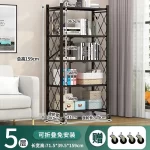 Foldable Large Iron Frame Storage Multifunctional Living Room Rack Multilayer Bookshelf Display Kitchen Storage Rack - Image 8