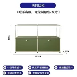 Sideboard Storage Cabinets Modular Combination Metal Frame for Living Room Office Drawers Customizable Large Storage Olive Green - Image 15