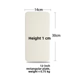Creative Ceramic Rectangular Plate Pure White 10 Inch Western Dinner Plate Sushi Pasta European Style Steak Plate Italian Style - Image 7