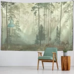 Tropical rainforest tapestry European style jungle wall hanging living room tapestry home wall decoration bed sheets picnic mats - Image 6