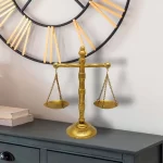 European Study Desk Accessories Golden Decor Vintage Copper Cross Balance Decorations Decorative Study Office Table Decorations