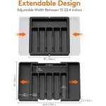 Spatula Trays Utensil Organizer for Kitchen Drawers Expandable Cooking Tray Adjustable Cutlery Tools and Gadgets Storage Divider - Image 5