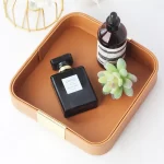 Fashion Leather Storage Box Home Living Room Bedroom Office Desktop Keys Cosmetics Lipstick Accessories Sundries Storage Tray - Image 5