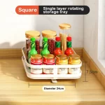Rotatable Kitchen Storage Rack kitchen Accessories Spice Storage Rack Clean Storage 360 Degrees Rotatable Organizer Turntable - Image 17