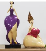 Nordic Plump Beauty Female Figurines Sculpture Ornaments Home Living Room Desk Fat Girl Statue Resin Decoration Accessories