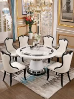 Side Round Dining Table Console Center Luxury Lounge Portable Dining Table Service Bistro Mesas De Jantar Living Room Furniture - Image 7
