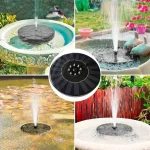 New 1W/1.5W Outdoor Solar Fountain Water Pump Bird Bath Fountain with 6 Nozzles Suitable for Courtyard Garden Pools - Image 3