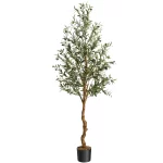 1Pc/2Pcs Artificial Olive Tree 4ft / 5ft / 6ft, Large Artificial Plants Fake Plastic Plants in Pot for Home Bedroom Decor - Image 8