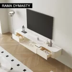 Suspension Tv Stand Cream Wind Modern Minimalist Small House Hanging Living Room Light Luxury Wall-Mounted Tv Stand - Image 2