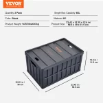 SucceBuy 45L/65L Collapsible Storage Bins Folding Stackable Utility Garage Crates W/ Lids Handles for Clothes Snack Toys Grocery - Image 7