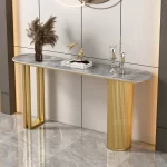Trendy Unique Console Table Modern Metal Entry Hallway Console Table Luxury Entrance Tisch Wohnzimer Living Room Furniture - Image 12