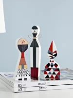 Home Decor Living Room Kawaii Accessory Sculptures & Figurines Character Shapes Adorable Wood Handcrafted Europe Household Items - Image 2