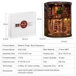 DIY Smart Tree Ring Bookshelf Book Stand Handmade Assembly Wooden Miniature Model DIY Assembly Toy - Image 6