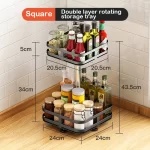 Rotatable Kitchen Storage Rack kitchen Accessories Spice Storage Rack Clean Storage 360 Degrees Rotatable Organizer Turntable - Image 10
