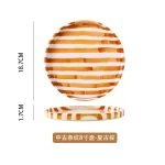 European Striped Ceramic Coffee Cup Saucer Modern Breakfast Dessert Plate Tea Cup Decorative Art Striped Coffee Cup 200 Ml Decor - Image 23